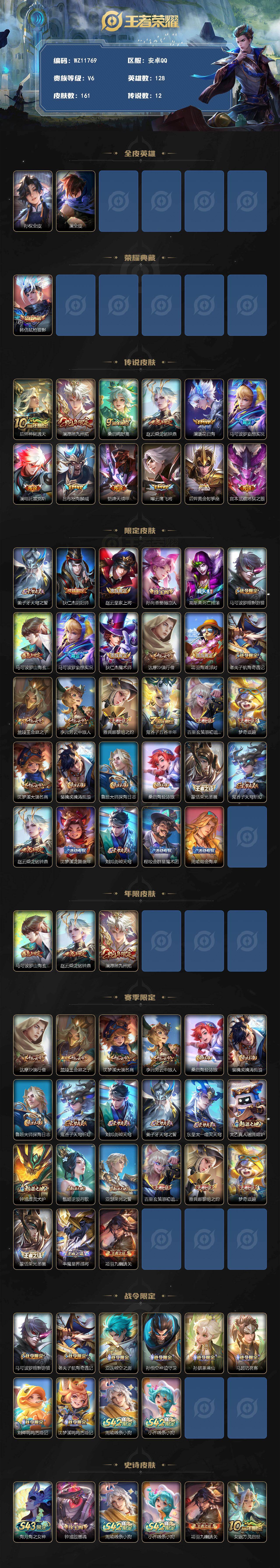 WZXS4321820王者荣耀账号详情图2