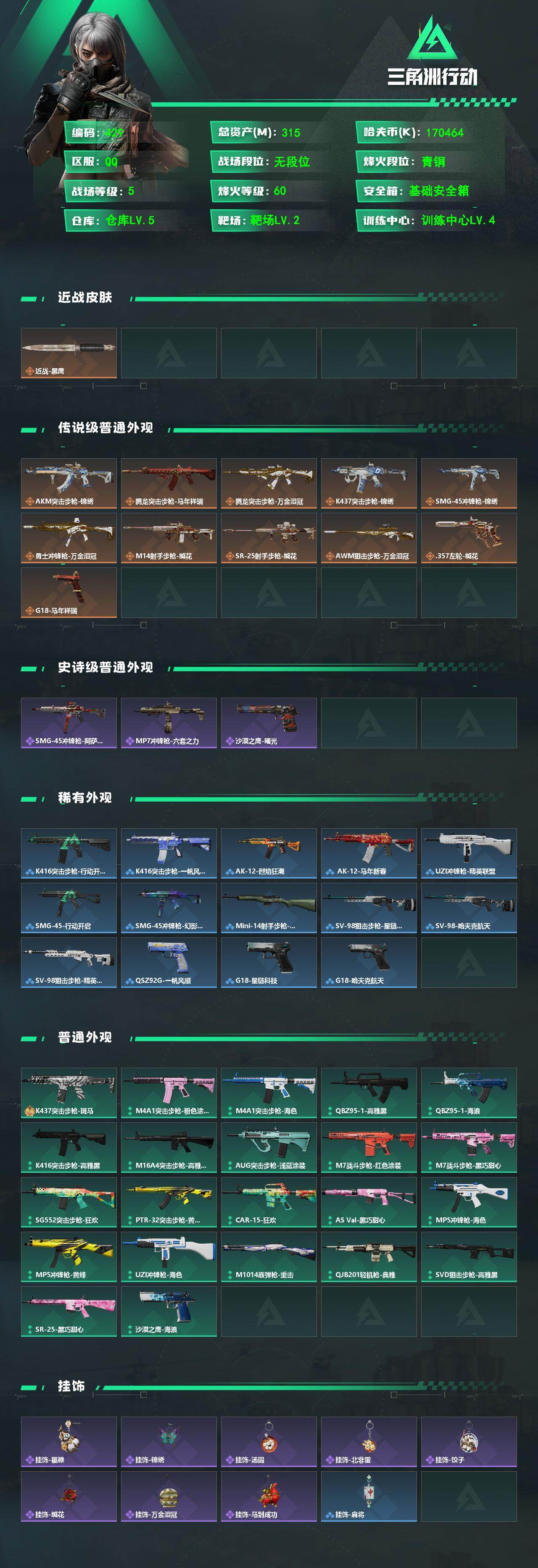 SJZQM4110129三角洲行动账号详情图3