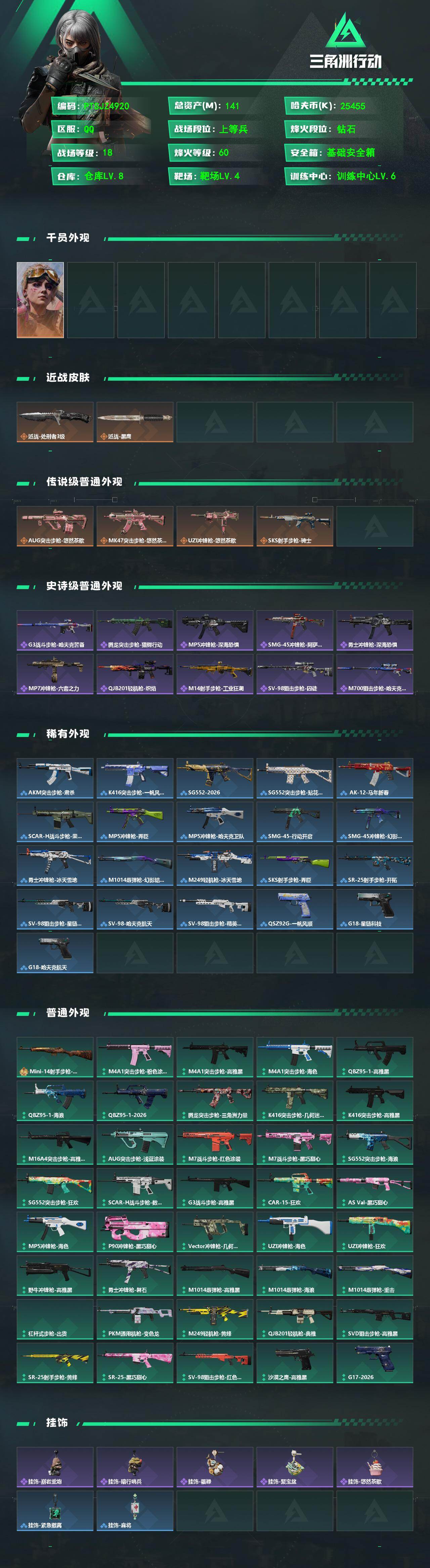 SJZQM4102956三角洲行动账号详情图3