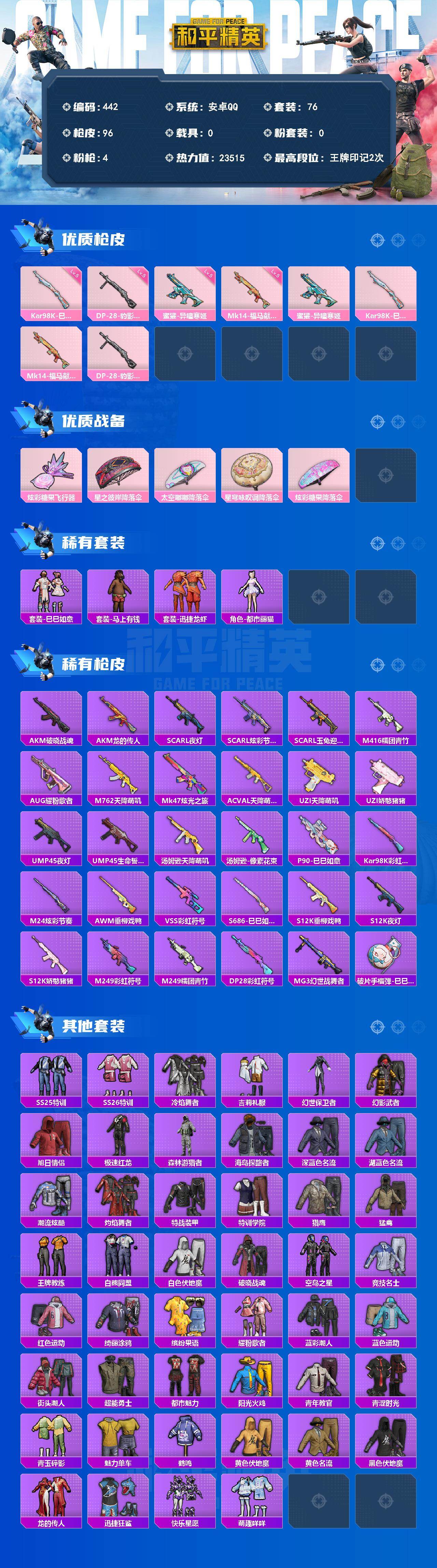 HPCMW4196718和平精英账号详情图2