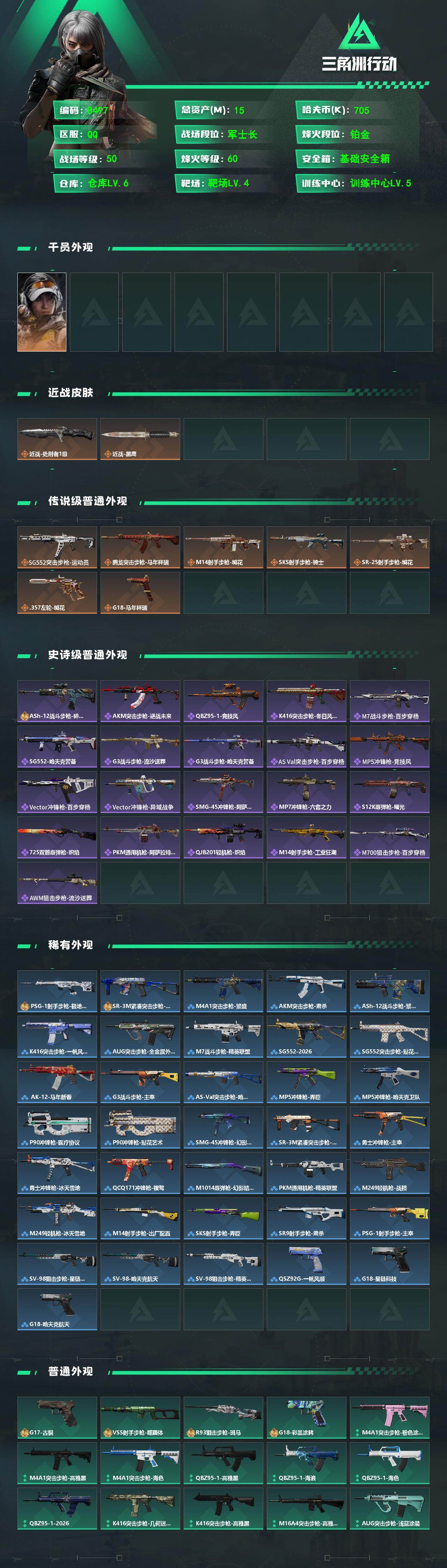 SJZCMW4110853三角洲行动账号详情图2