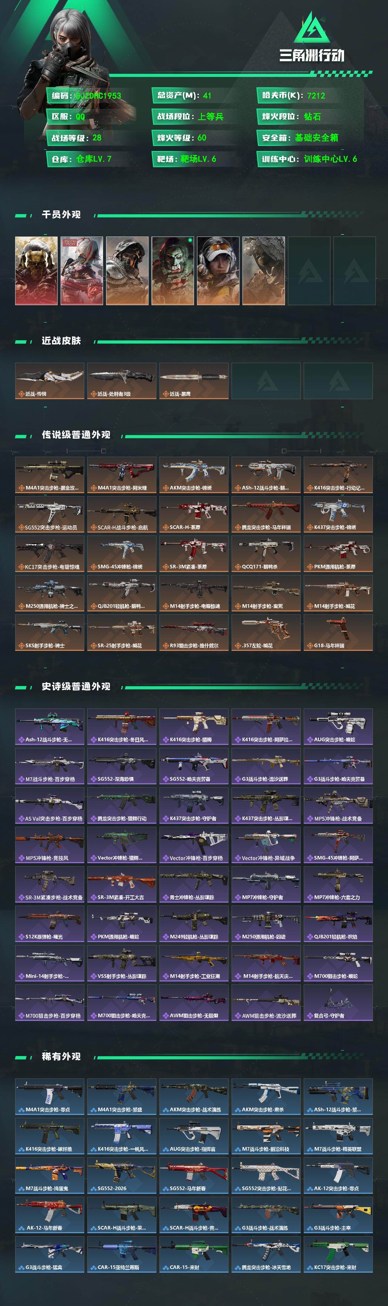 SJZQM4110155三角洲行动账号详情图3