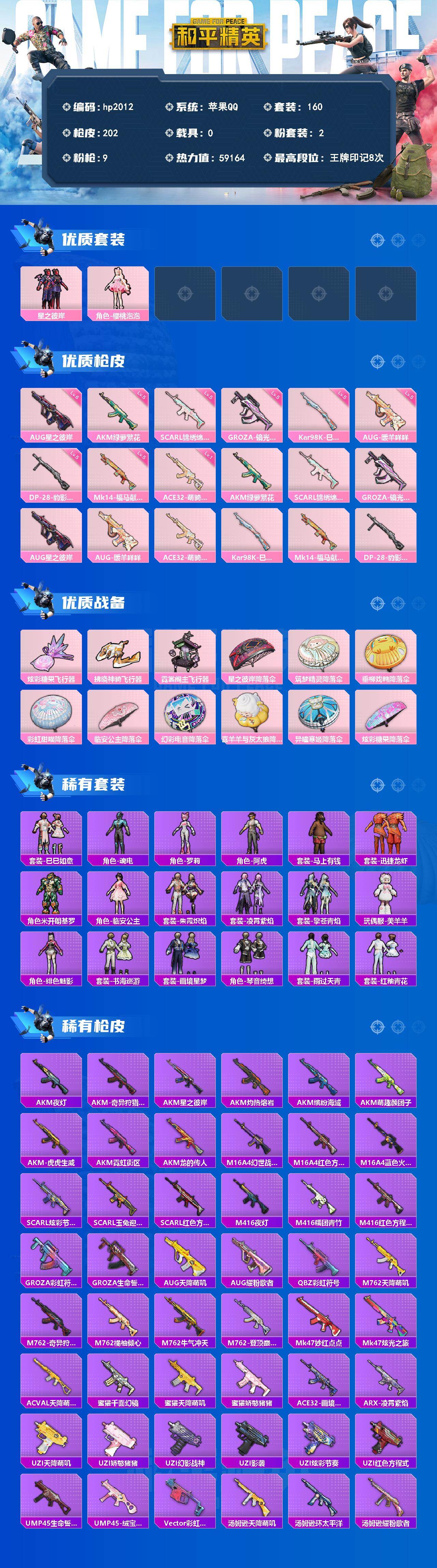 HPLX4184649和平精英账号详情图2