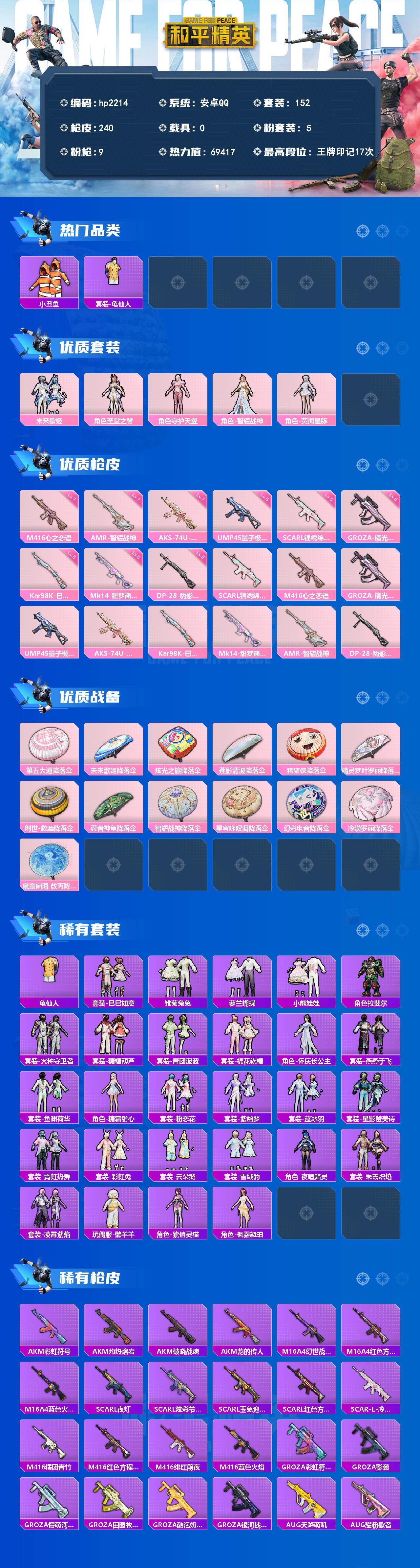 HPLX4184636和平精英账号详情图2