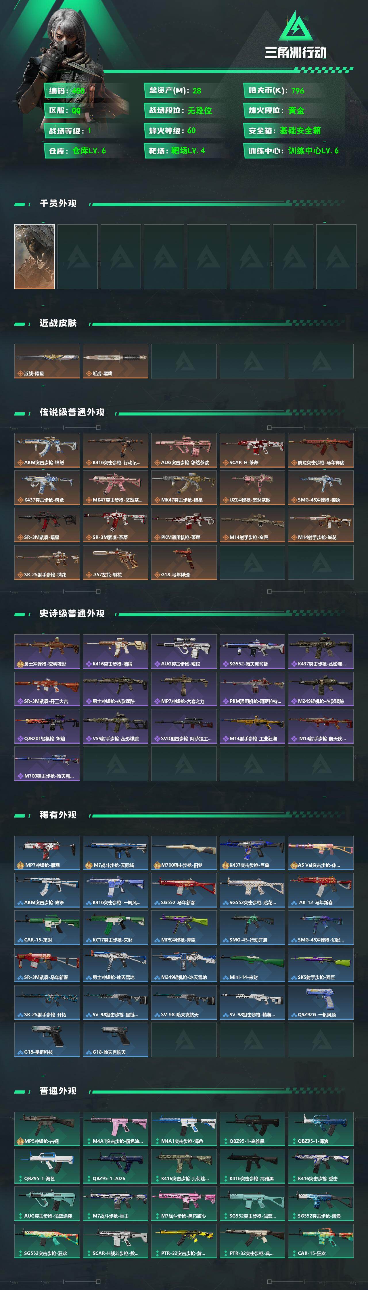 SJZQM4109362三角洲行动账号详情图3