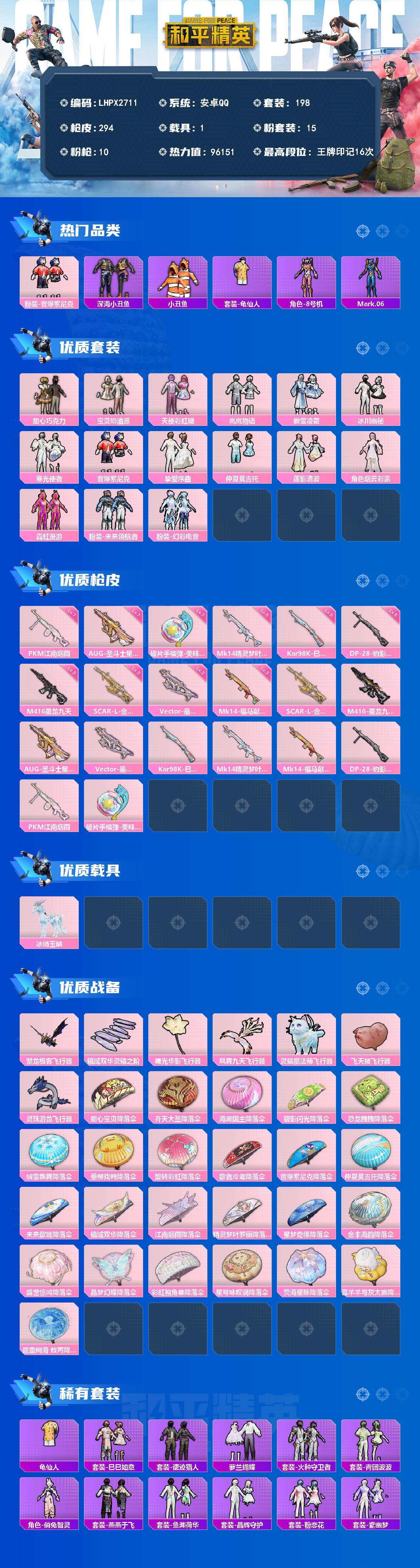 HPLE4190134和平精英账号详情图2