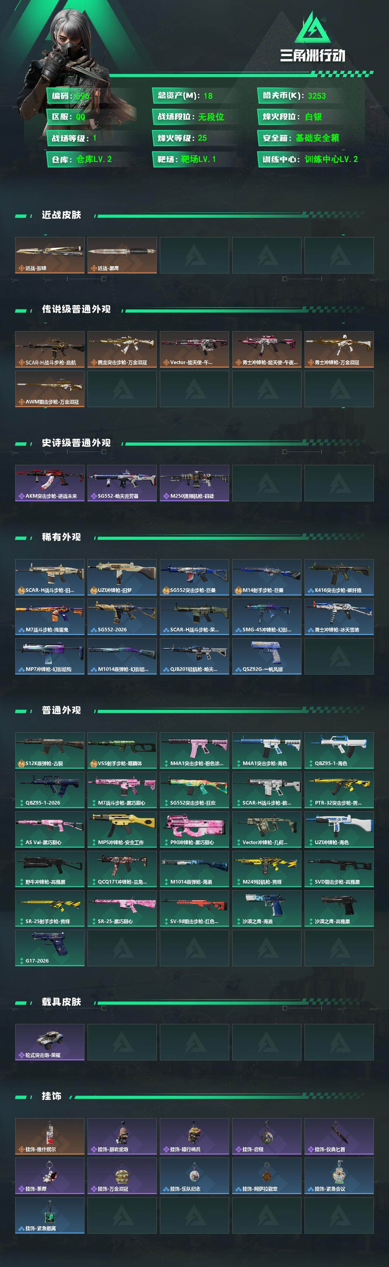 SJZQM4109480三角洲行动账号详情图3