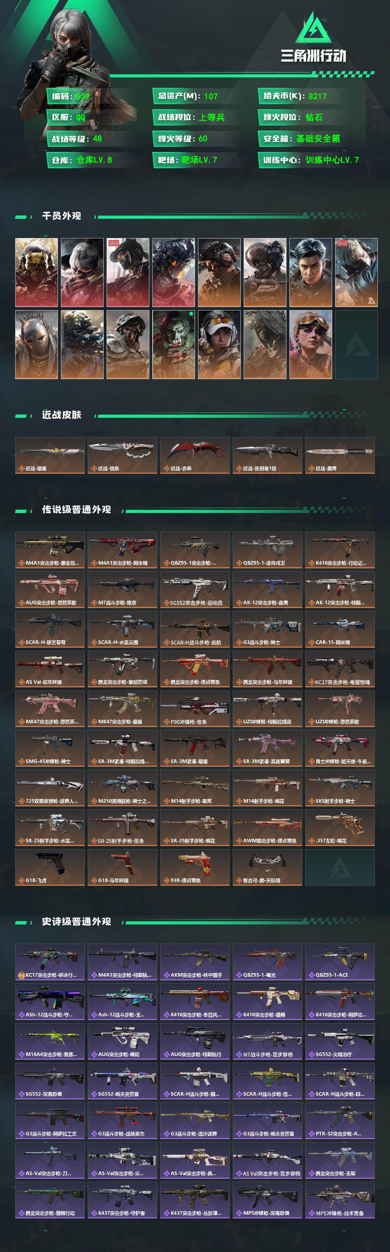 SJZQM4109637三角洲行动账号详情图3