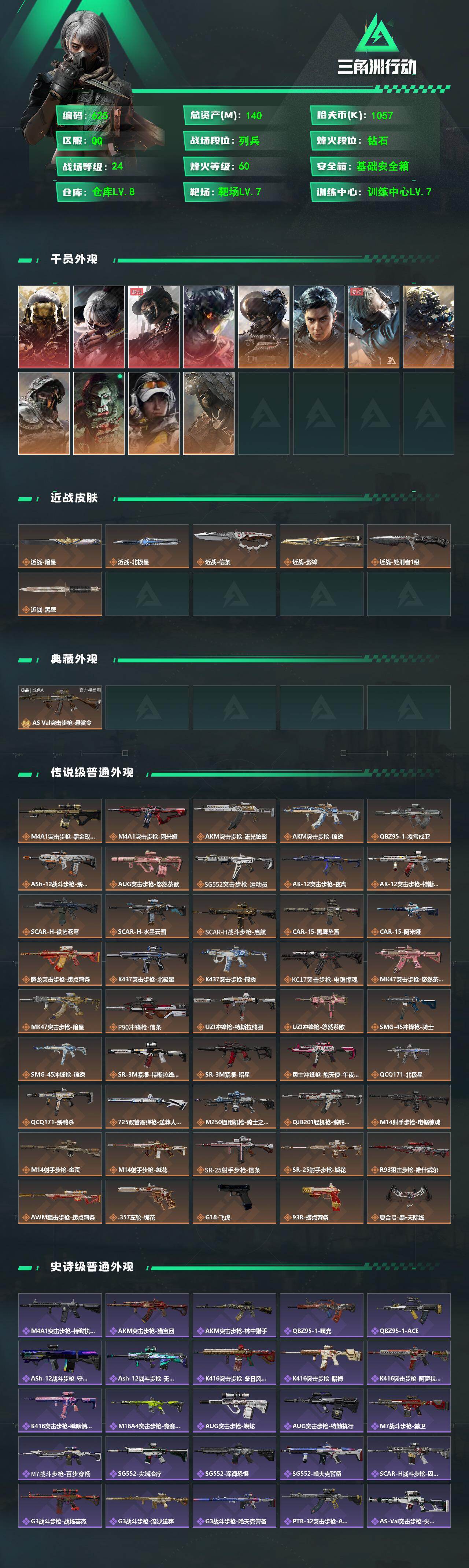 SJZQM4110156三角洲行动账号详情图3