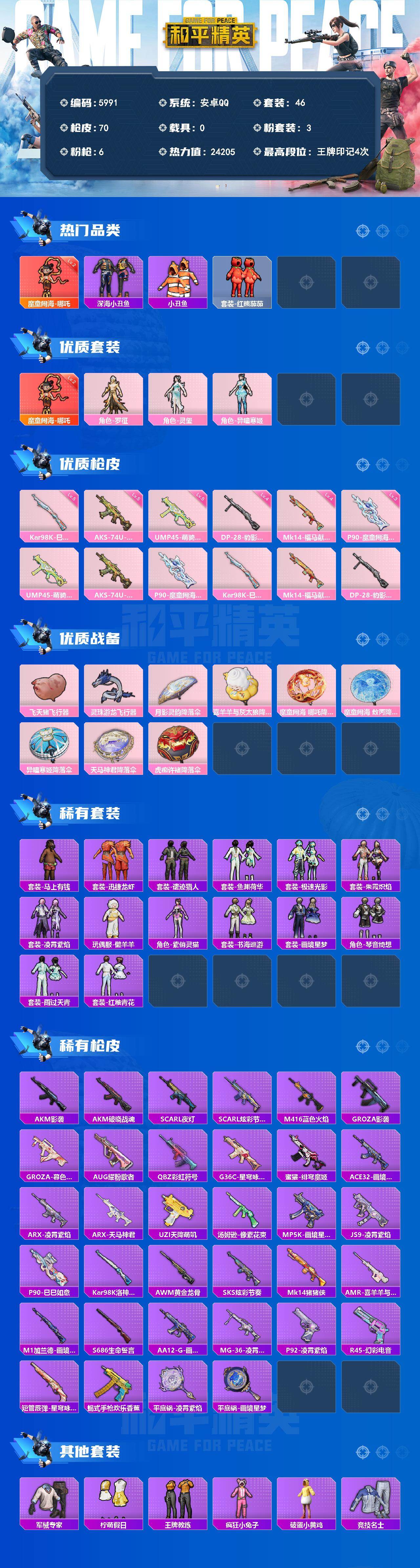 HPLX4185620和平精英账号详情图2