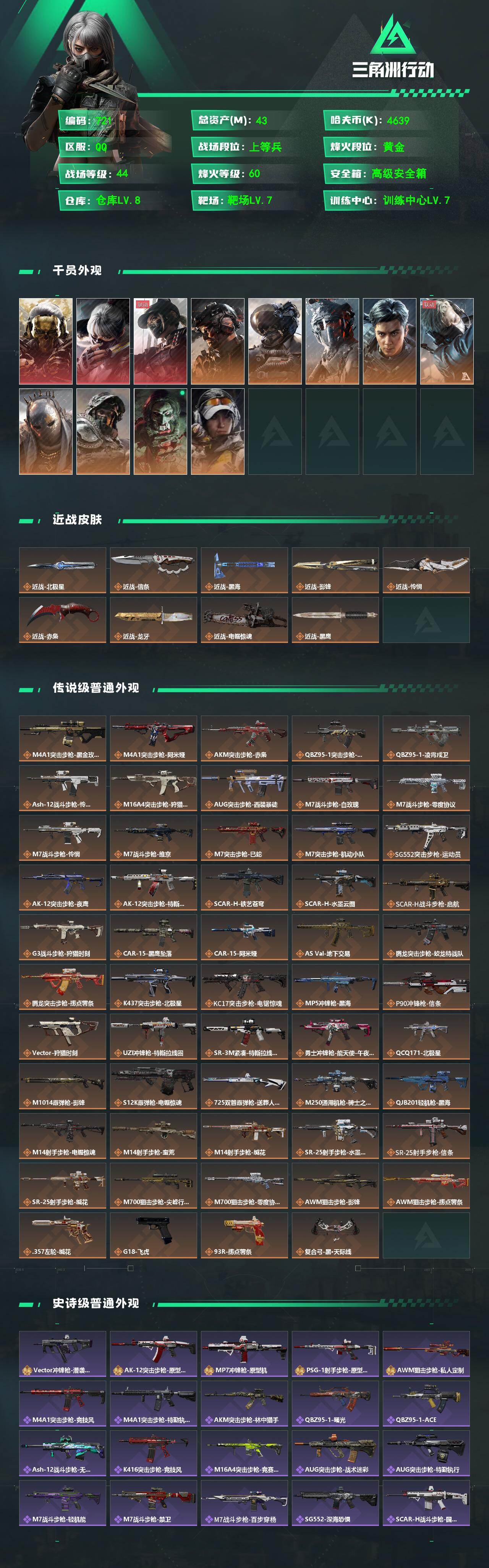 SJZQM4110296三角洲行动账号详情图3