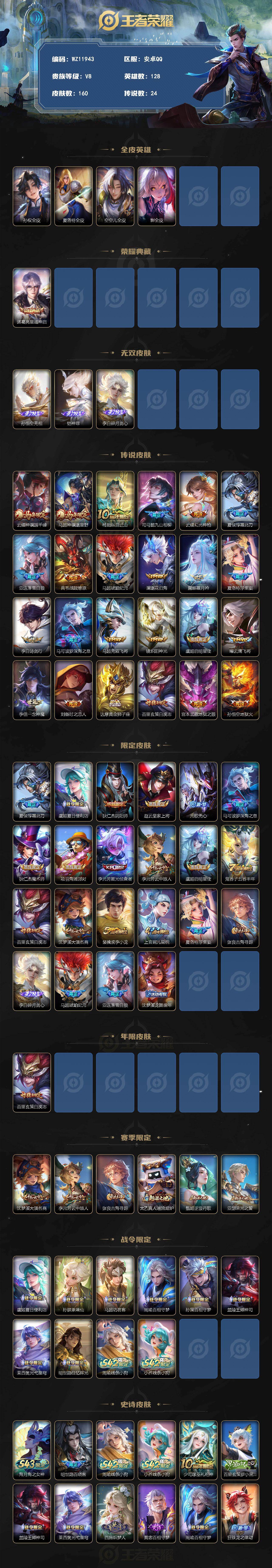 WZLX4332142王者荣耀账号详情图2