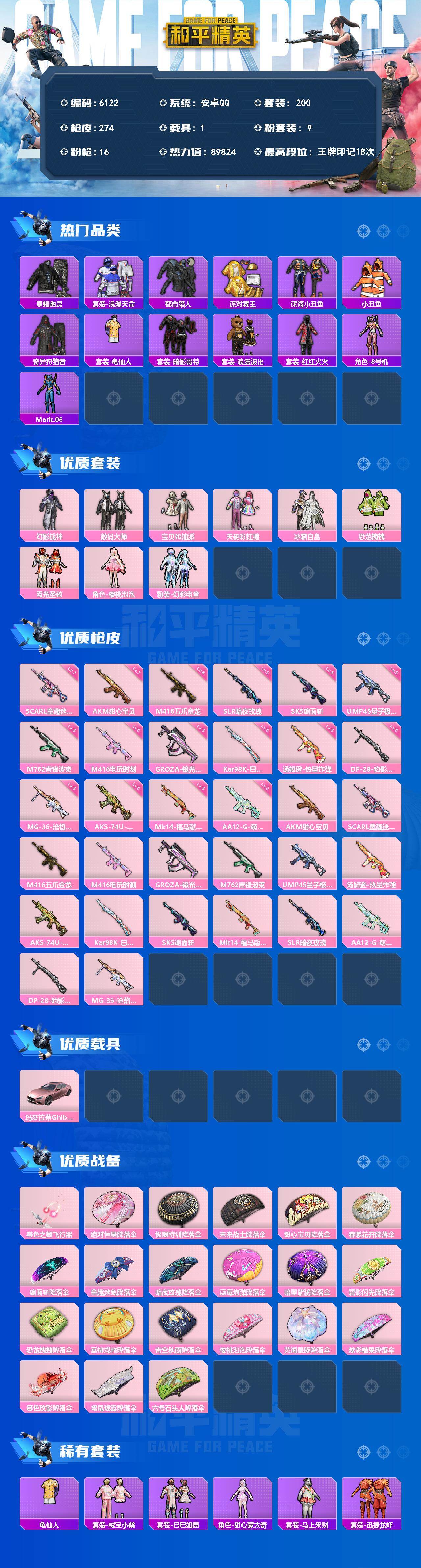 HPLX4186904和平精英账号详情图2