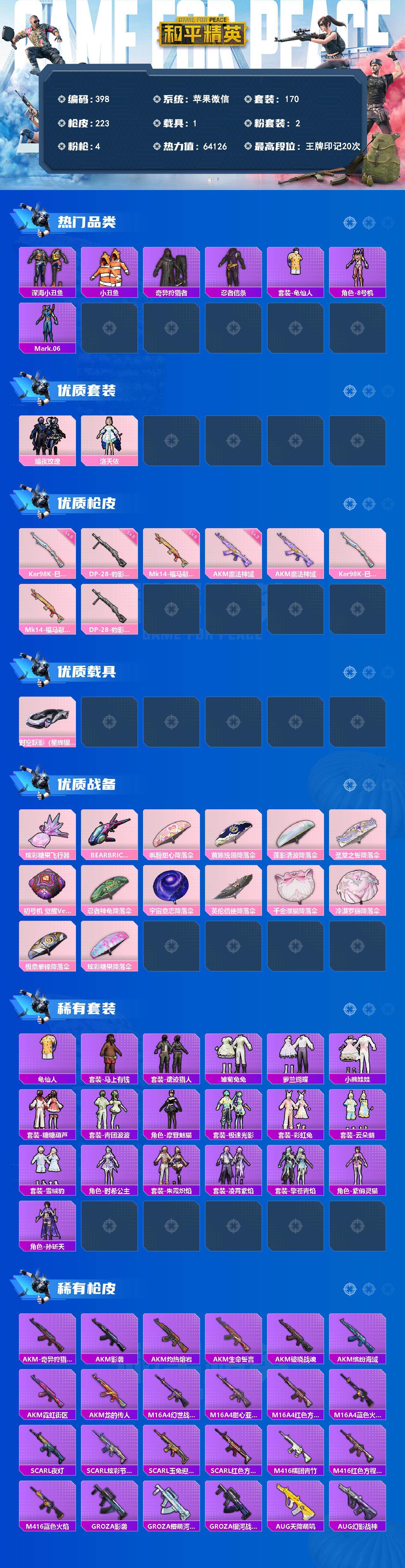 HPLX4185921和平精英账号详情图2