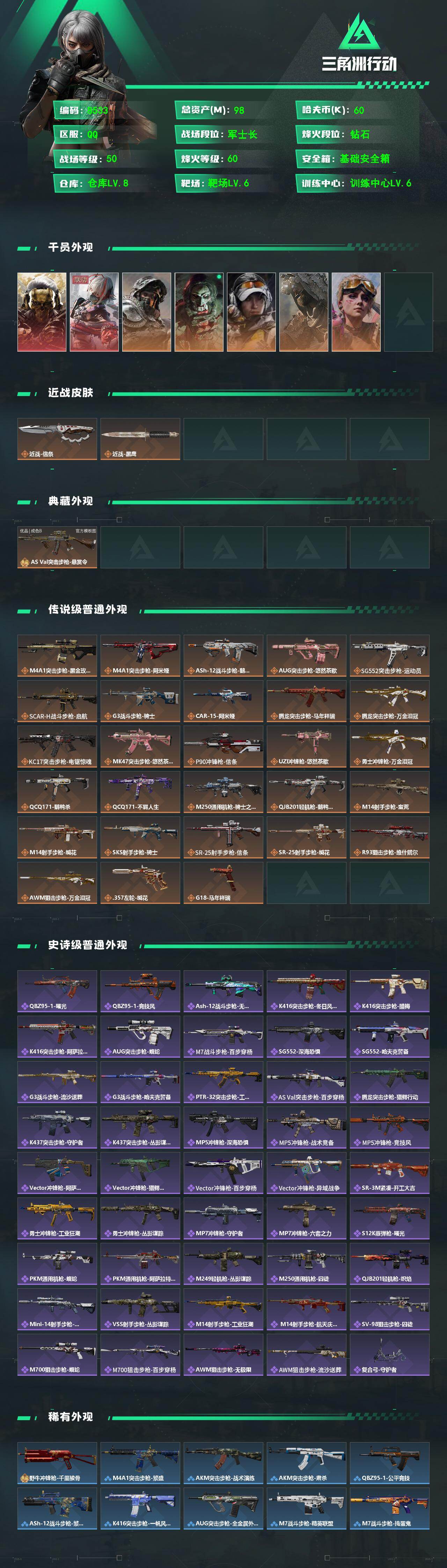 SJZCMW4112552三角洲行动账号详情图2