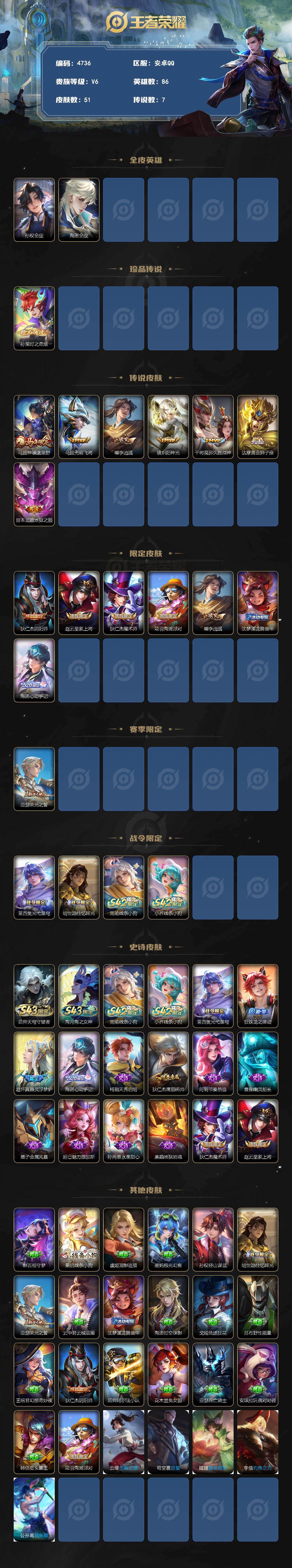 WZLX4324747王者荣耀账号详情图2