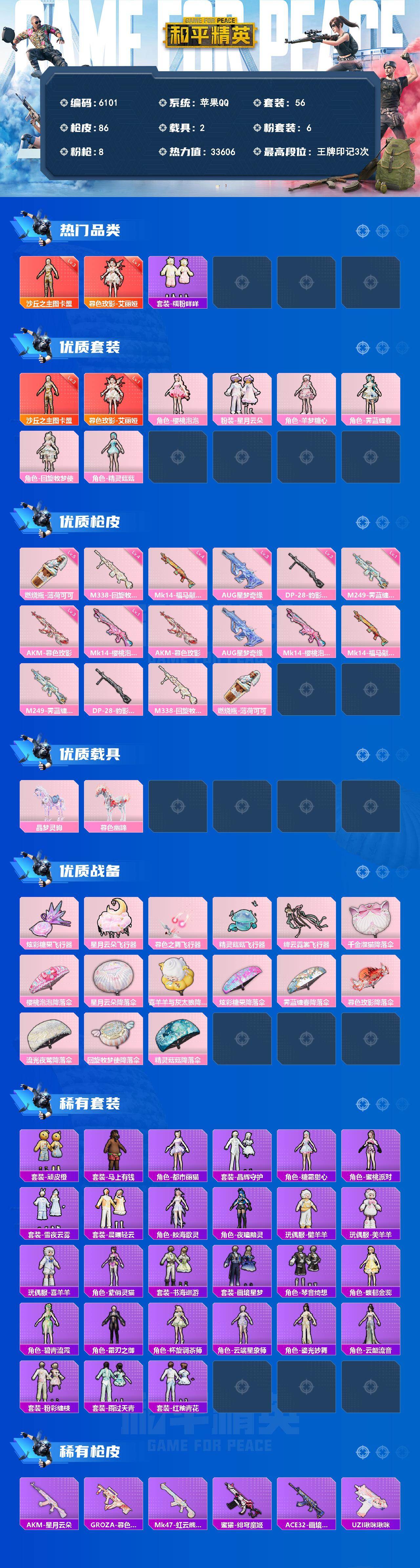 HPLX4186862和平精英账号详情图2