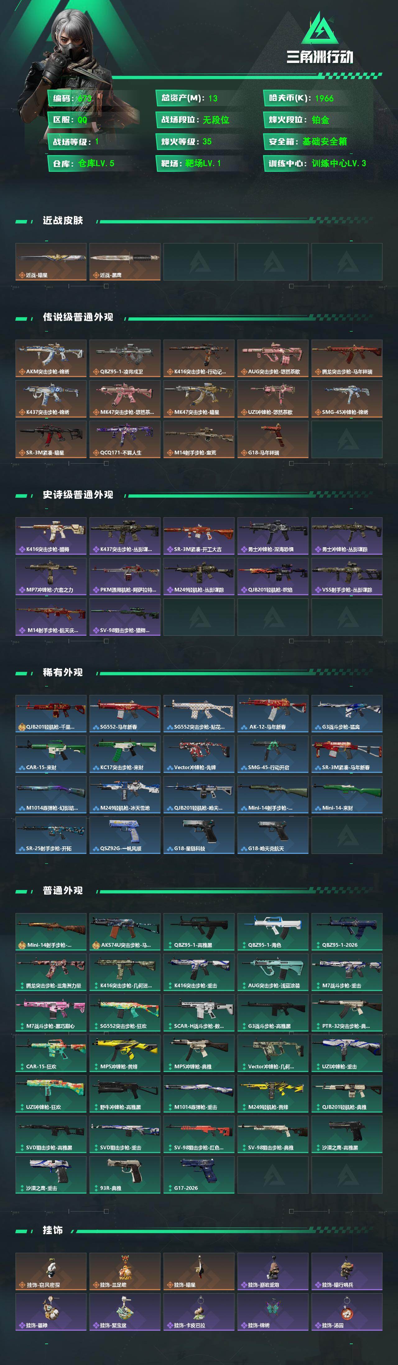 SJZQM4109230三角洲行动账号详情图3