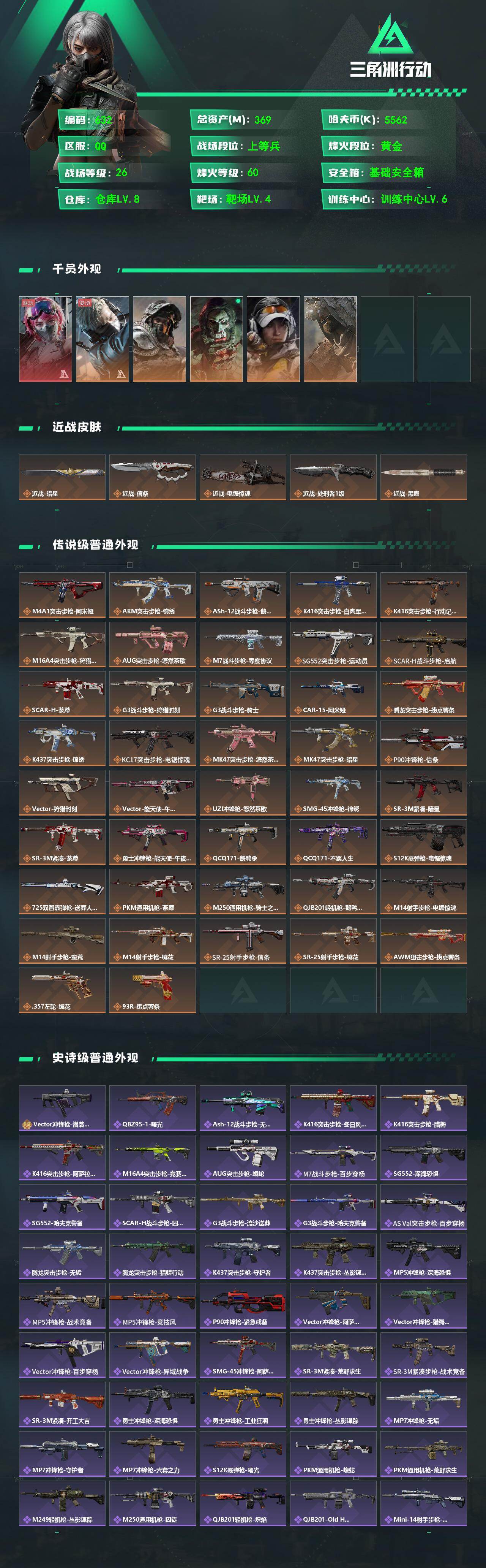 SJZQM4109901三角洲行动账号详情图3