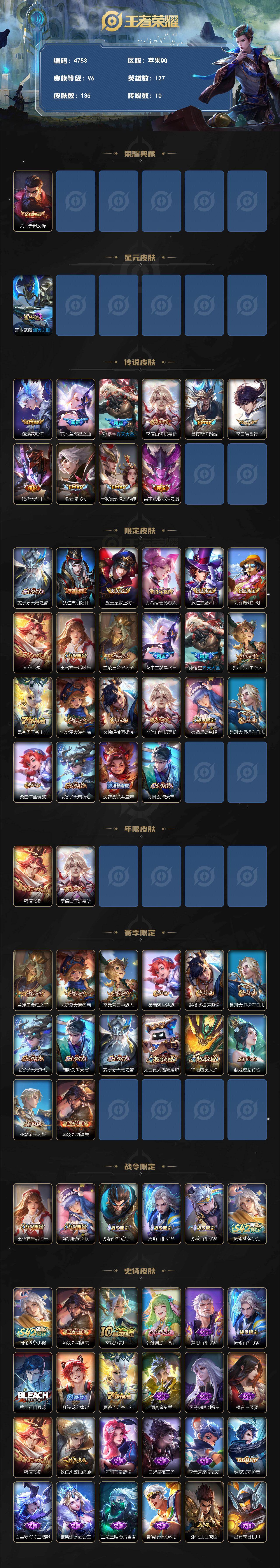 WZLX4327809王者荣耀账号详情图2