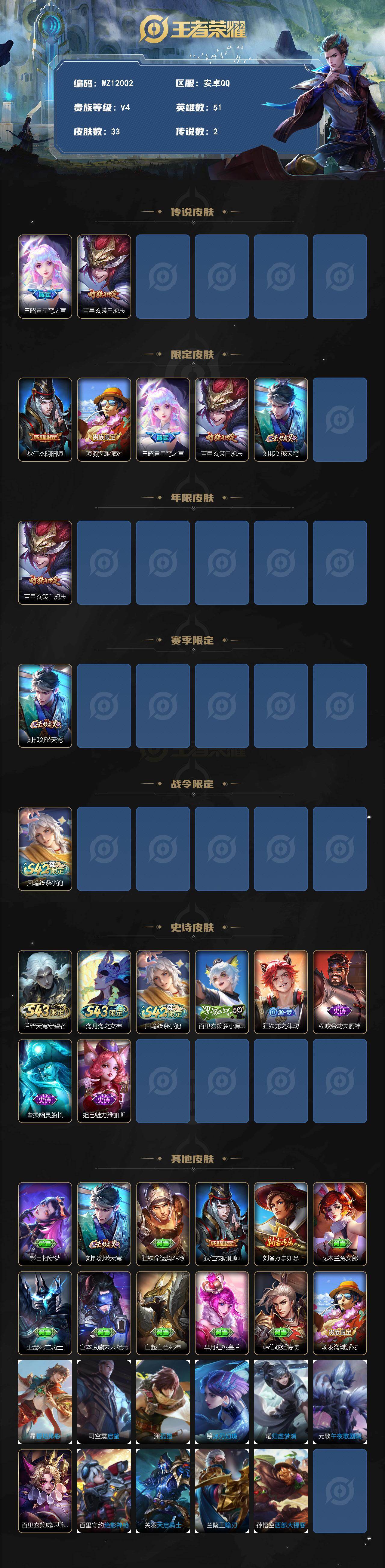 WZXS4346368王者荣耀账号详情图2
