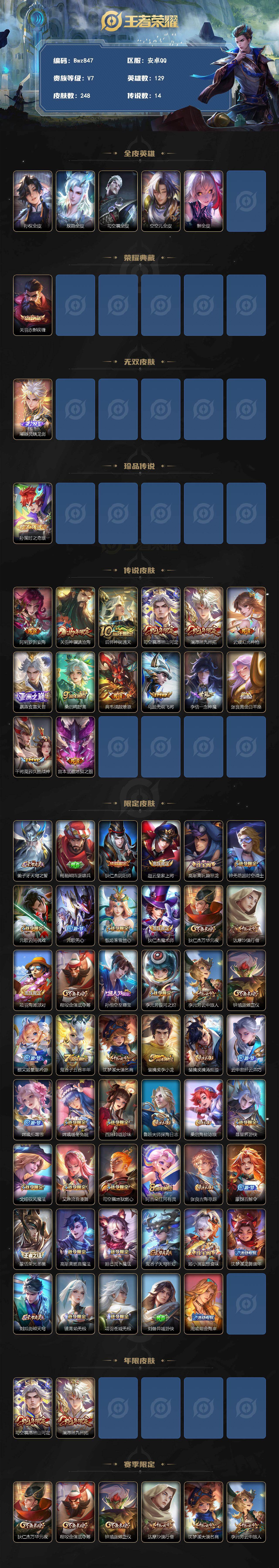 WZQM4333128王者荣耀账号详情图3