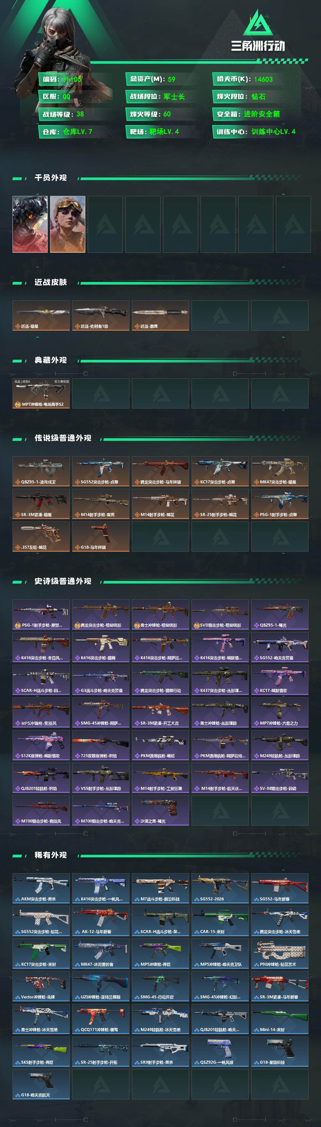 SJZQM4113416三角洲行动账号详情图3