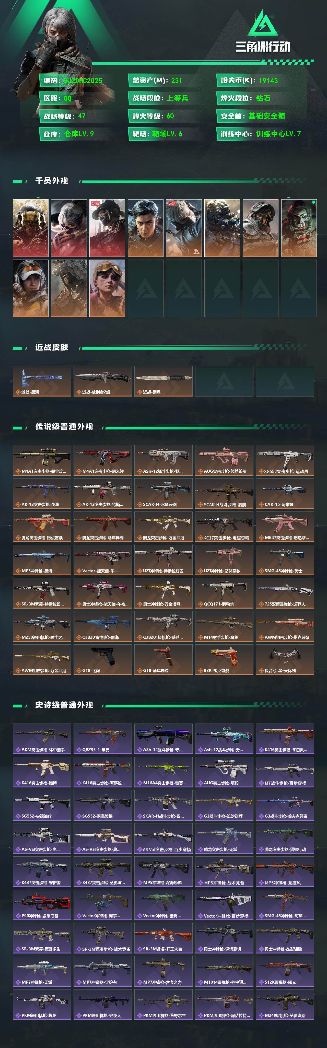 SJZQM4108850三角洲行动账号详情图3