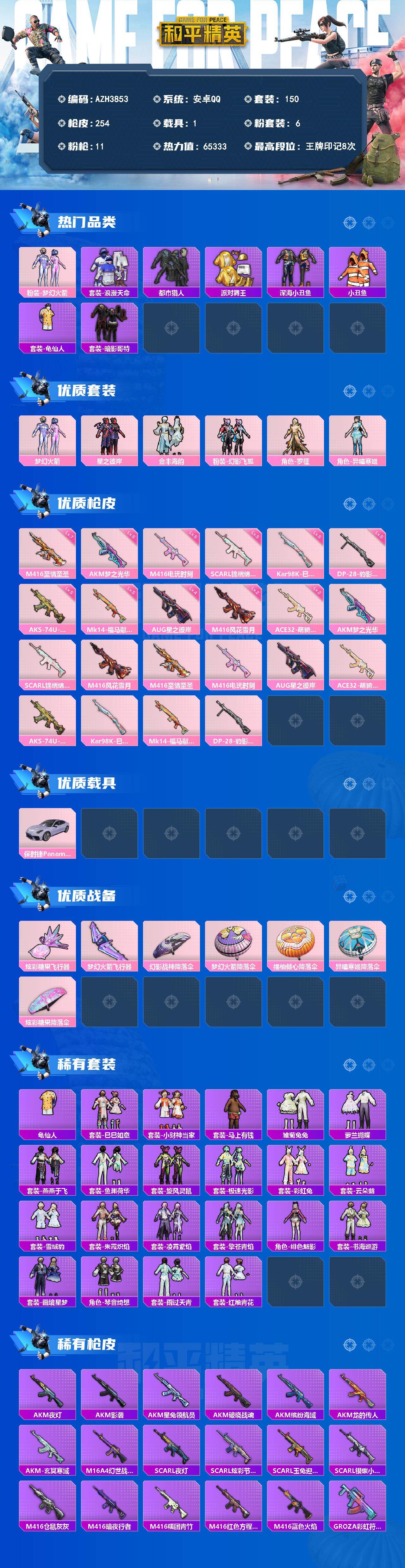 HPLX4191409和平精英账号详情图2