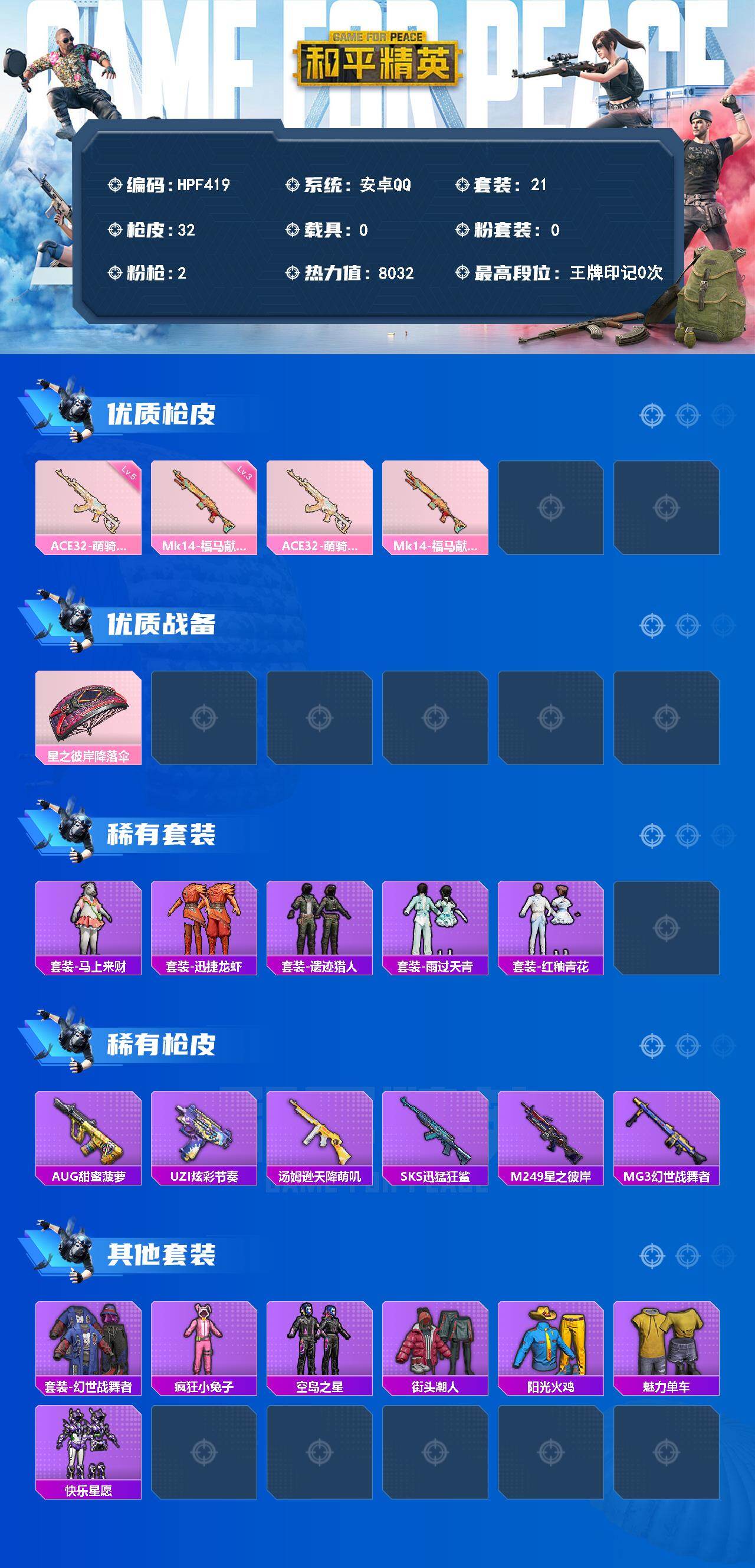 HPEY4189369和平精英账号详情图2