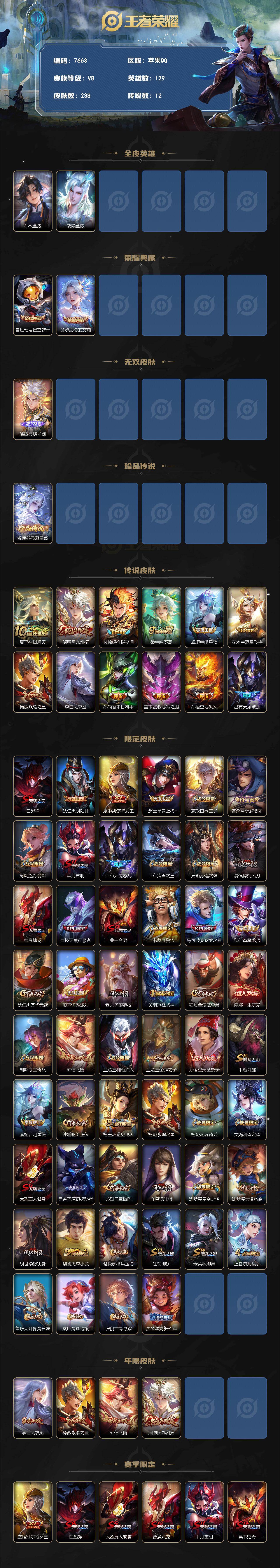 WZLX4329599王者荣耀账号详情图2