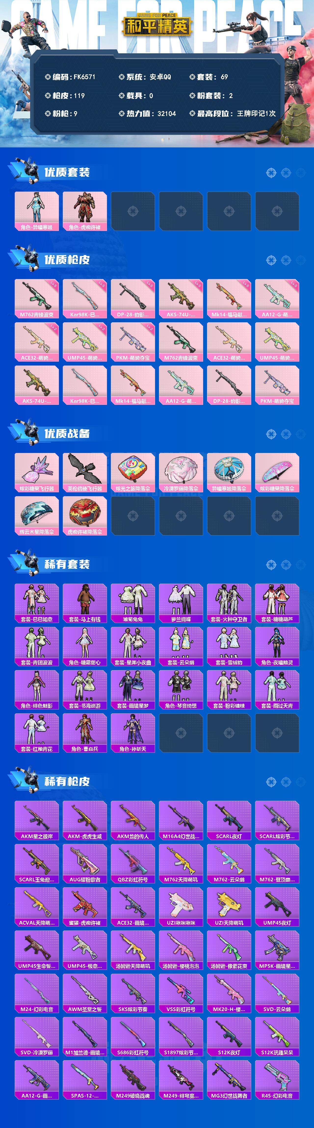 HPQM4190382和平精英账号详情图3