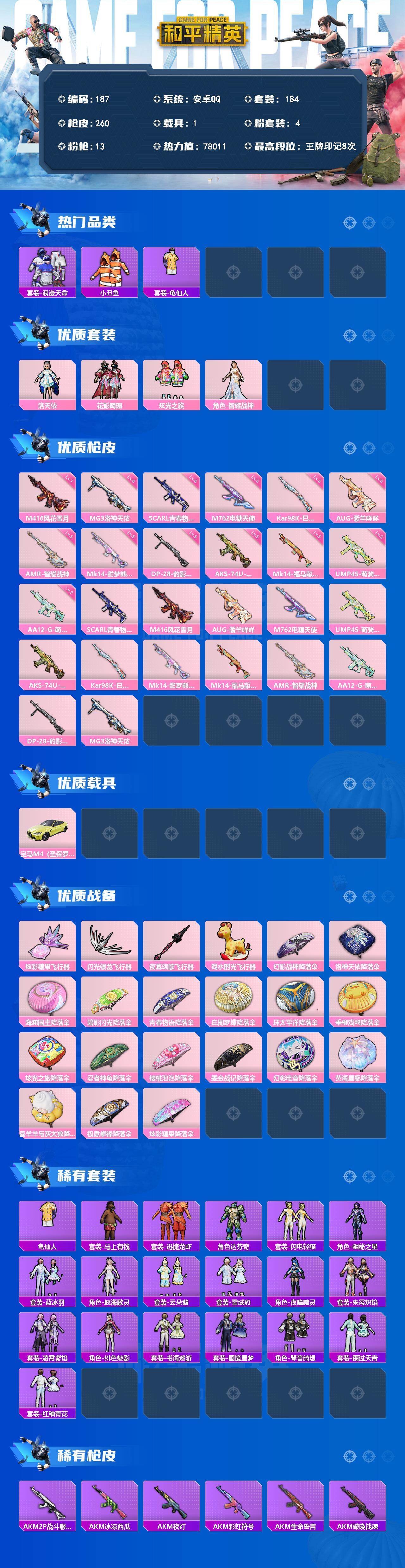 HPQYYX4191155和平精英账号详情图2