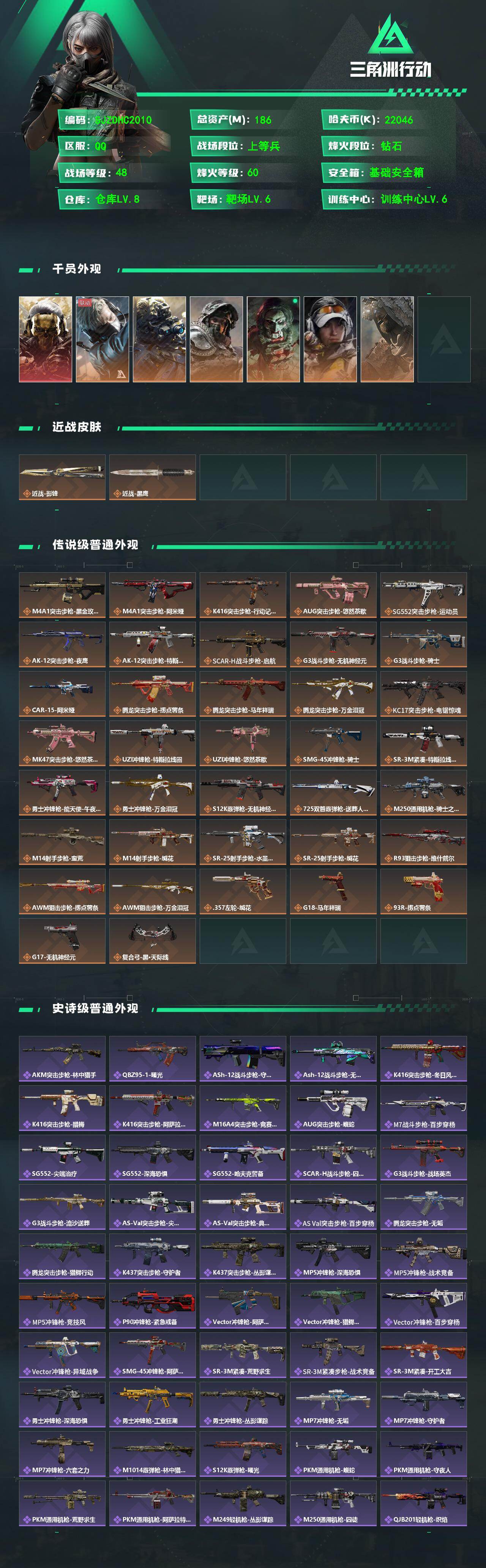 SJZQM4110209三角洲行动账号详情图3