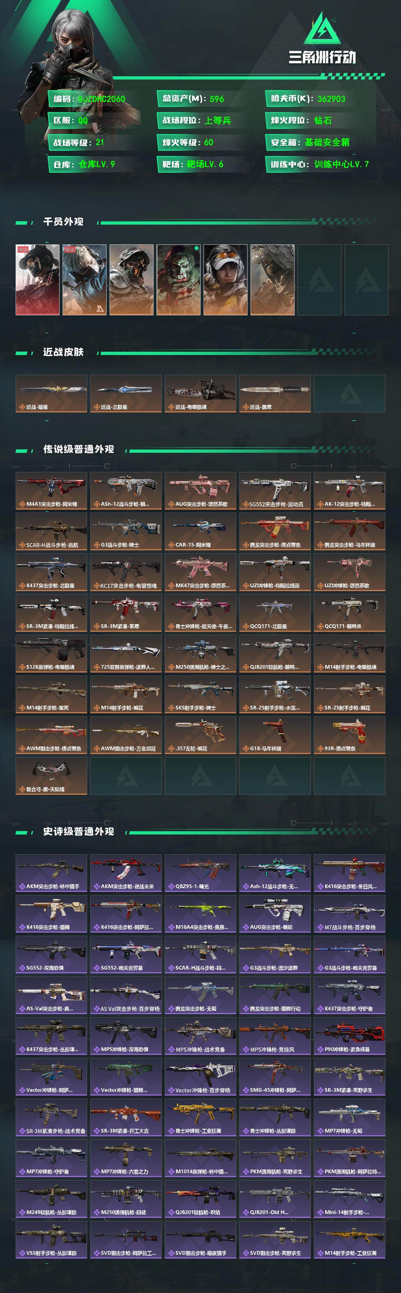 SJZQM4110367三角洲行动账号详情图3