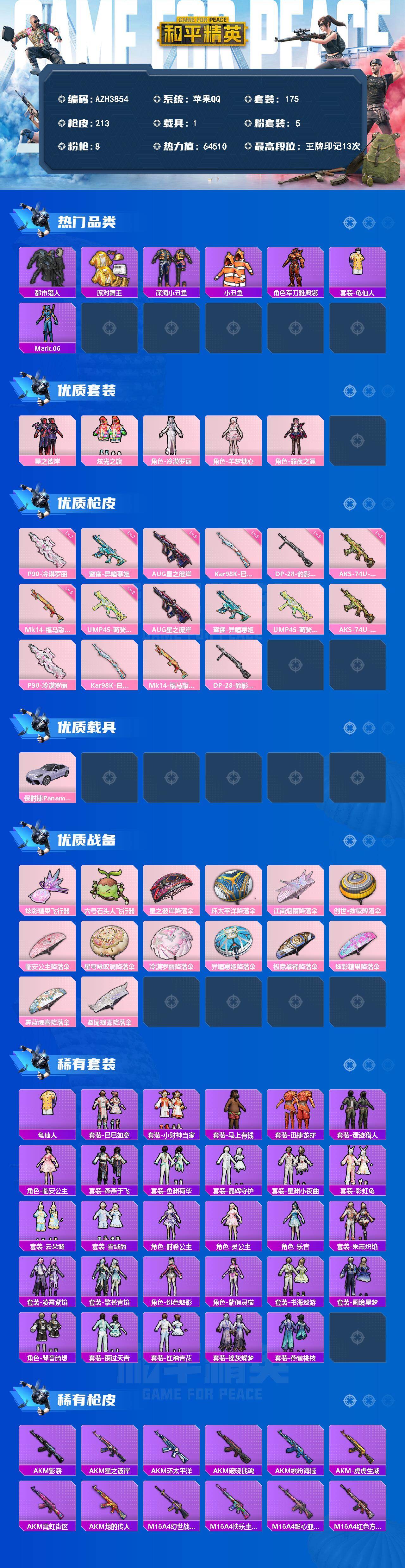 HPLX4191441和平精英账号详情图2