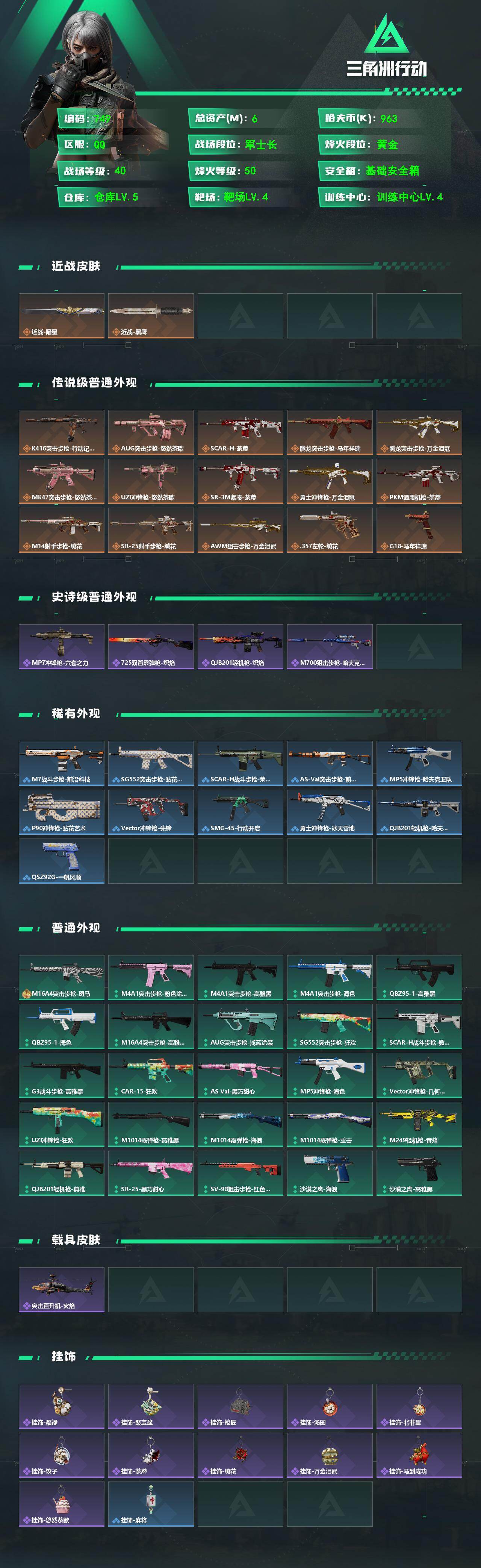 SJZQM4109252三角洲行动账号详情图3
