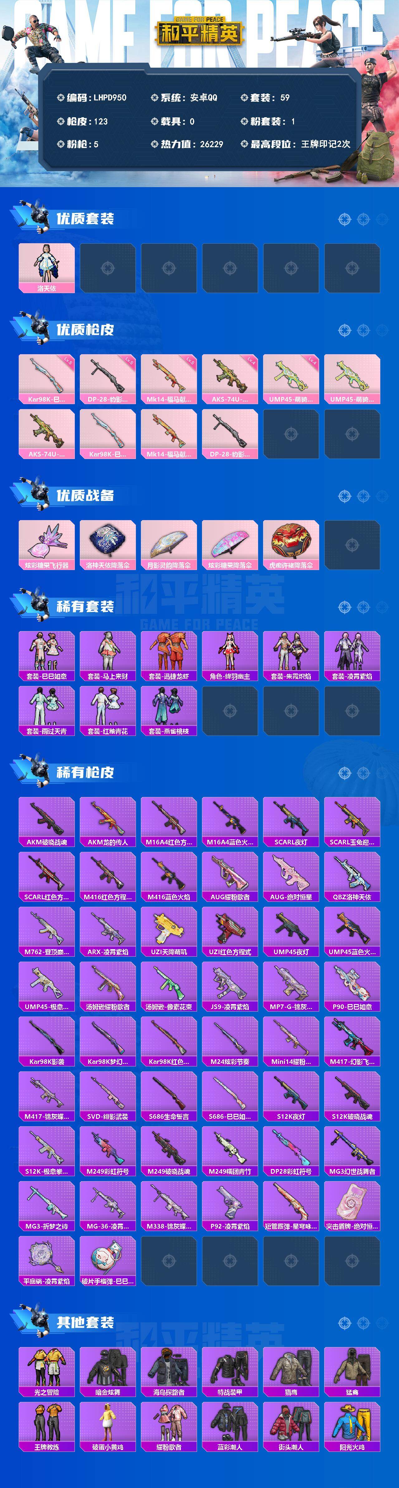 HPLE4192891和平精英账号详情图2