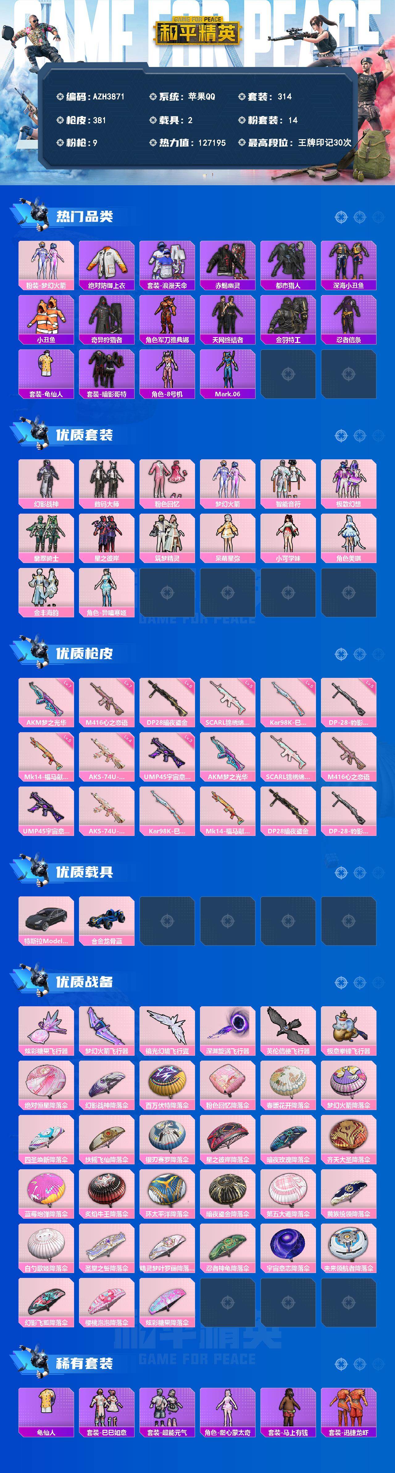 HPLX4192281和平精英账号详情图2