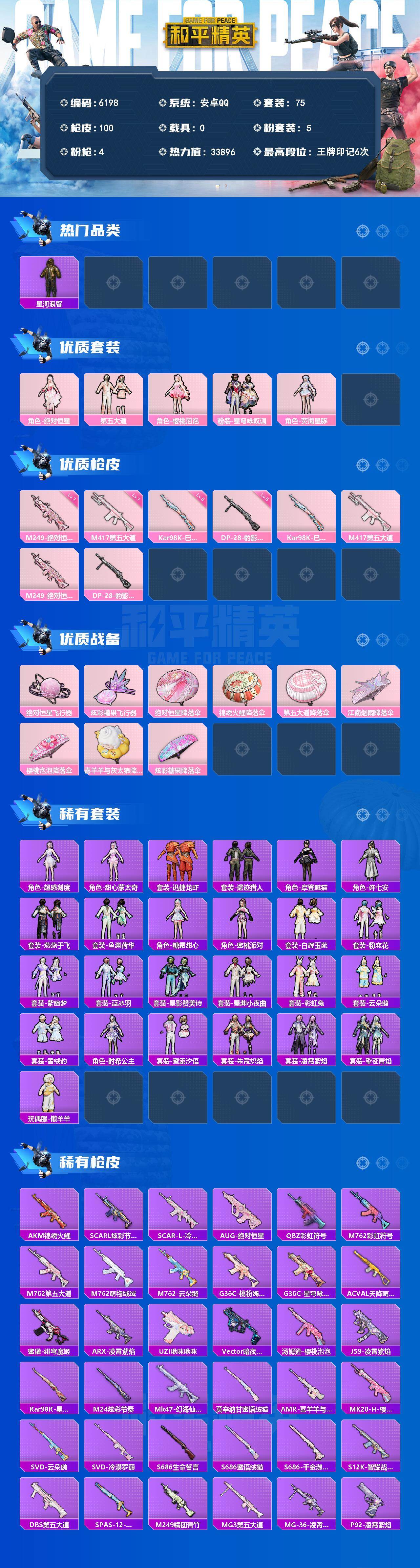 HPLX4192309和平精英账号详情图2