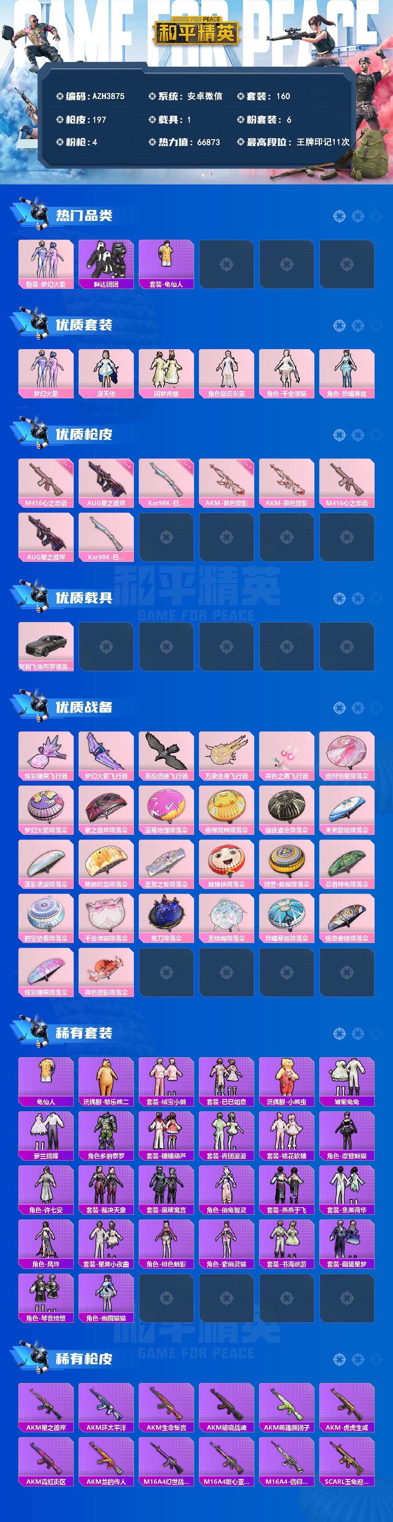 HPLX4192379和平精英账号详情图2