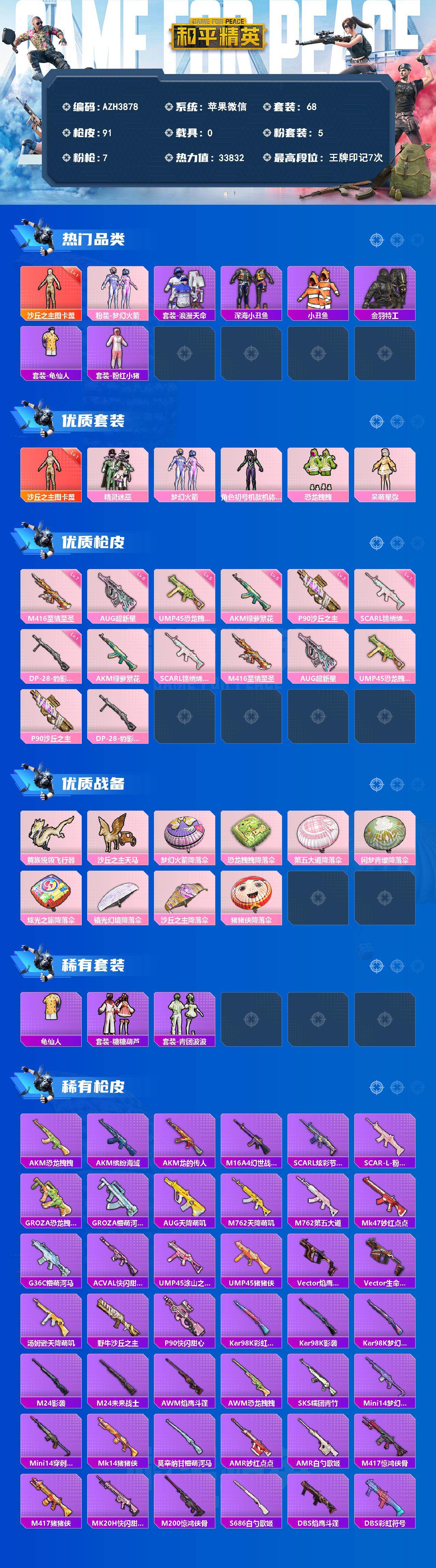 HPLX4192363和平精英账号详情图2