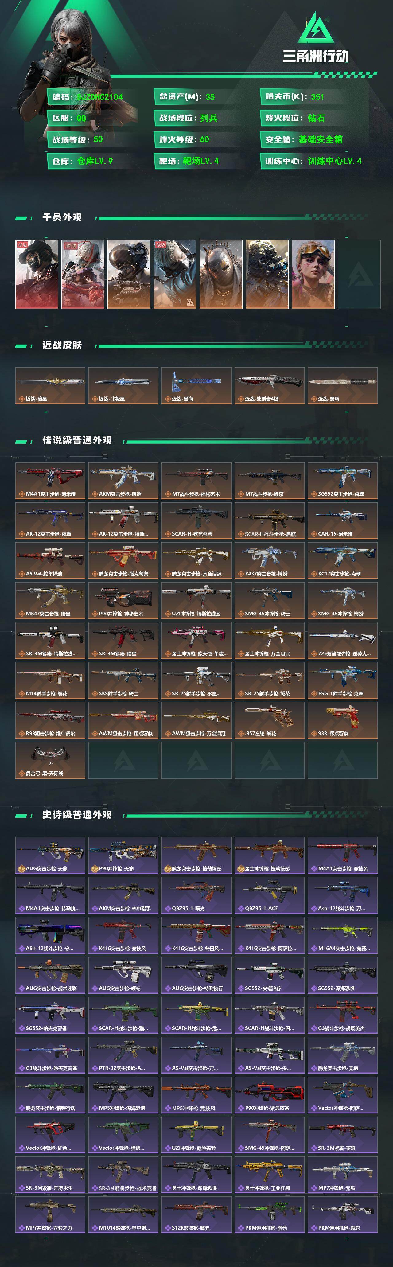 SJZQM4110334三角洲行动账号详情图3