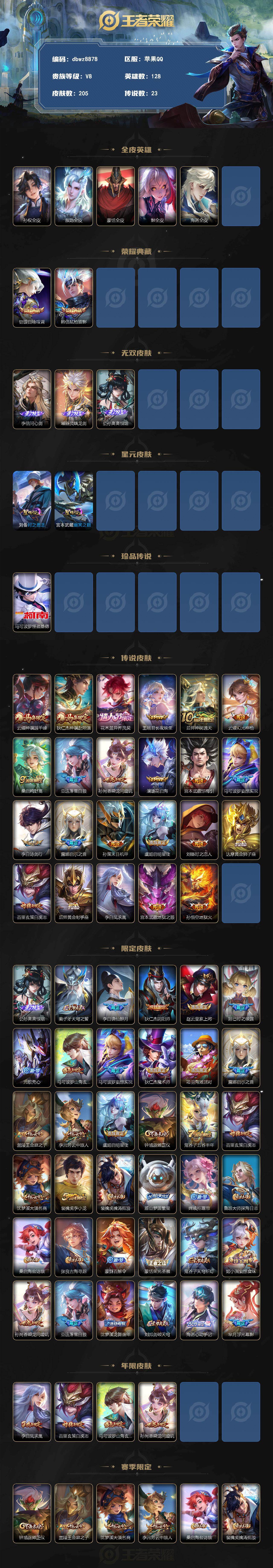 WZQM4335227王者荣耀账号详情图3