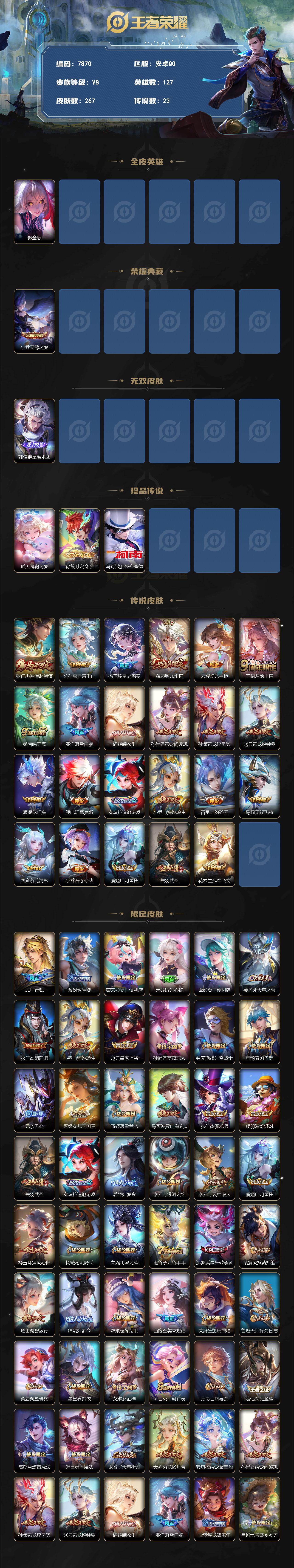 WZLX4333997王者荣耀账号详情图2