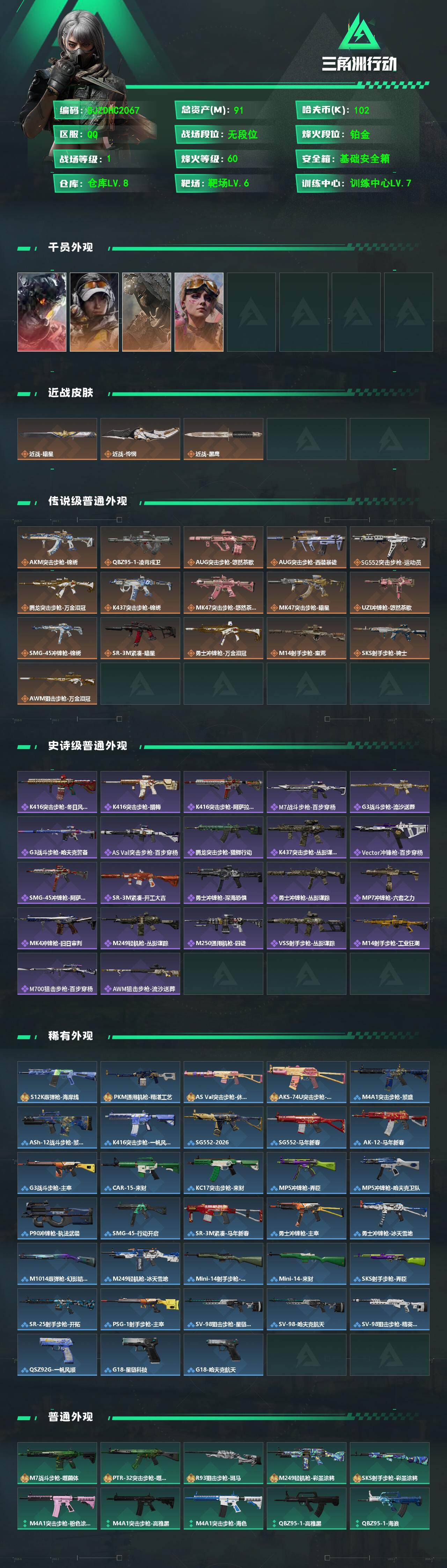 SJZQM4110071三角洲行动账号详情图3