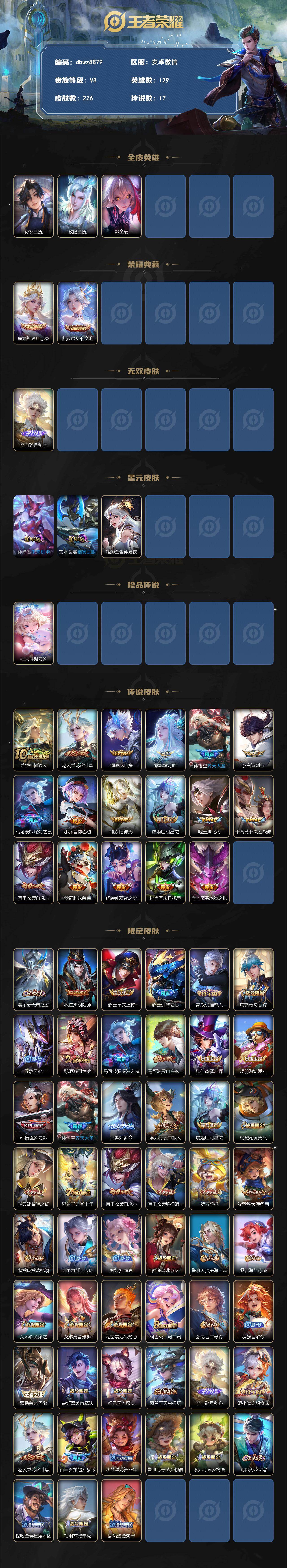 WZQM4335230王者荣耀账号详情图3