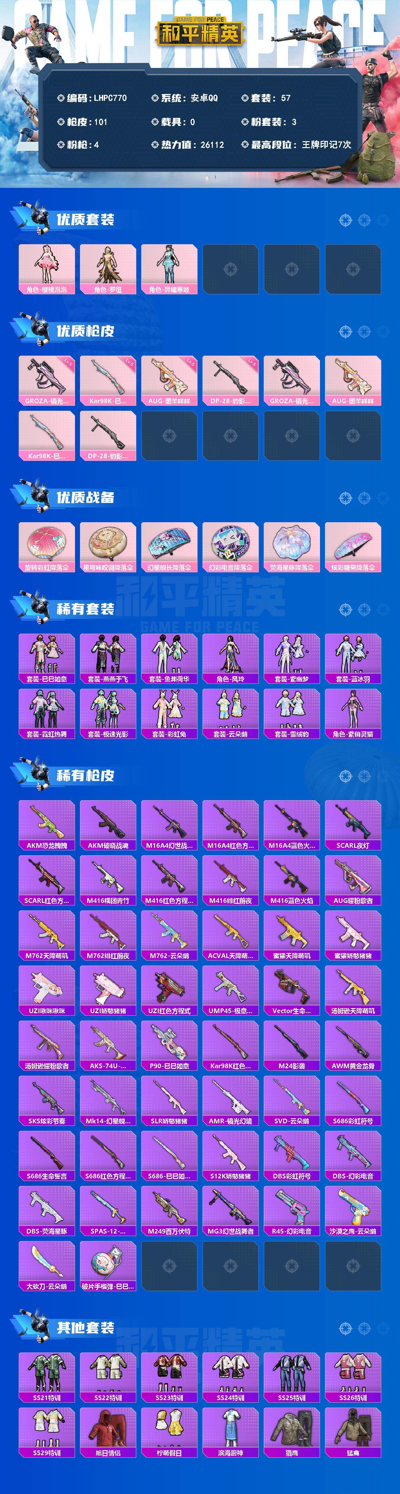 HPLX4196124和平精英账号详情图2