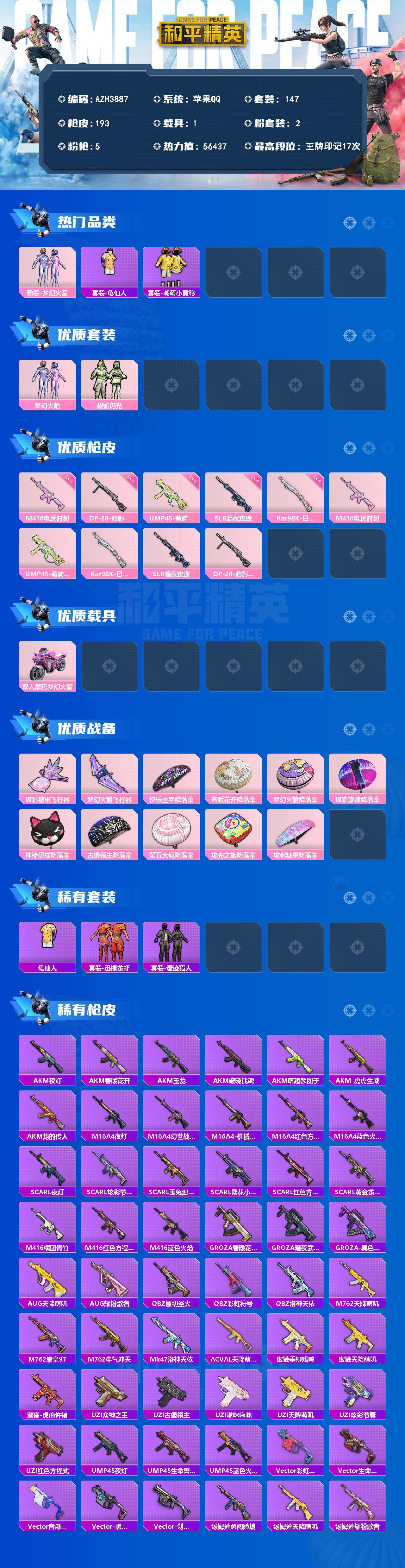 HPLX4193558和平精英账号详情图2