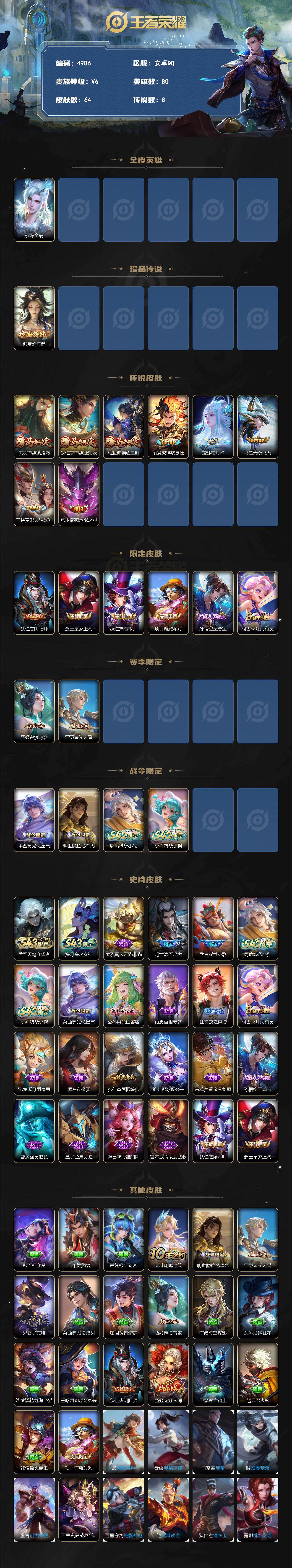 WZLX4333921王者荣耀账号详情图2